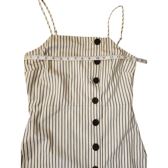 Who What Wear Preppy Coastal Midi Dress Womens Small White Striped Cotton Resort - Picture 6 of 10